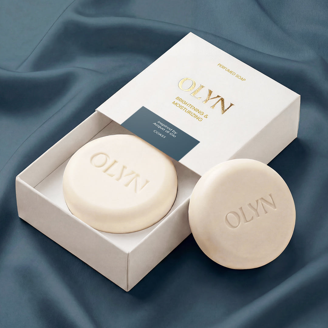 OLYN brightening and moisturizing perfumed soap inspired by Acqua di Gio